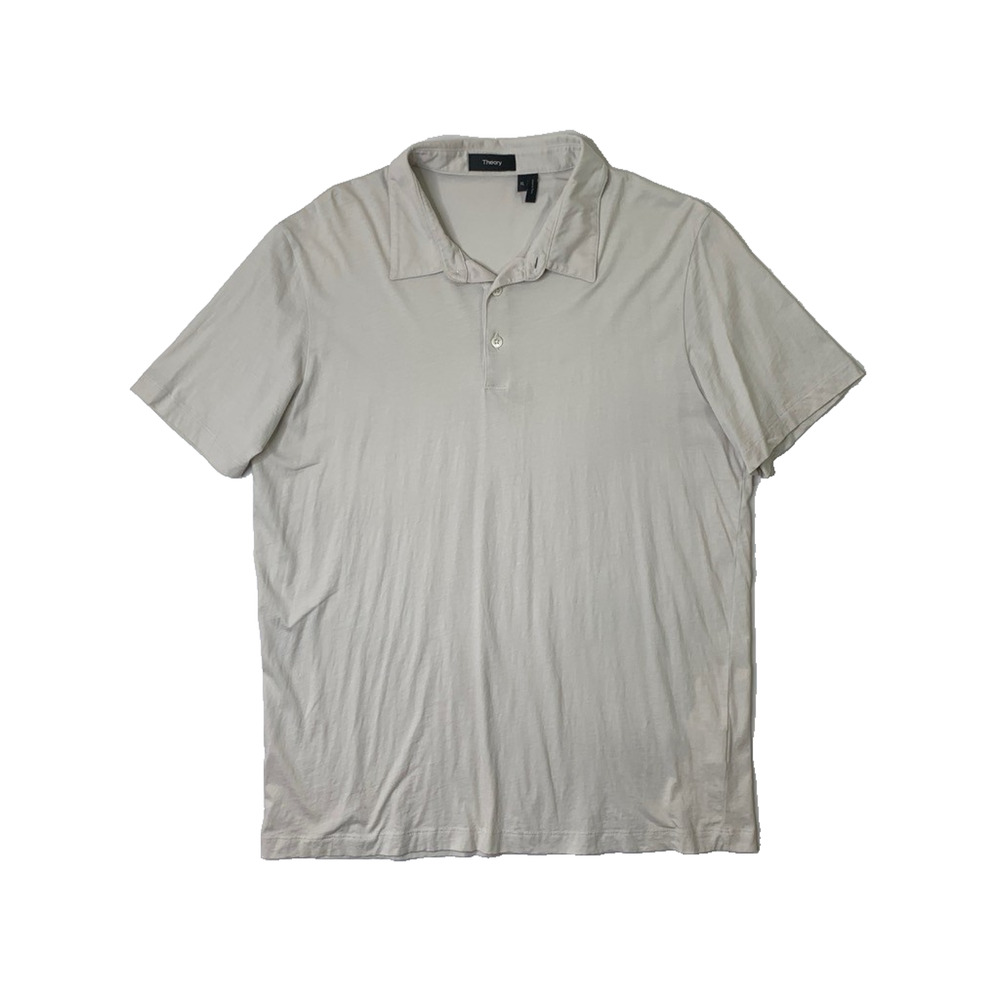Theory Polo Shirt Mens XL Extra Large Haze Pima Cotton Short Sleeve Golf